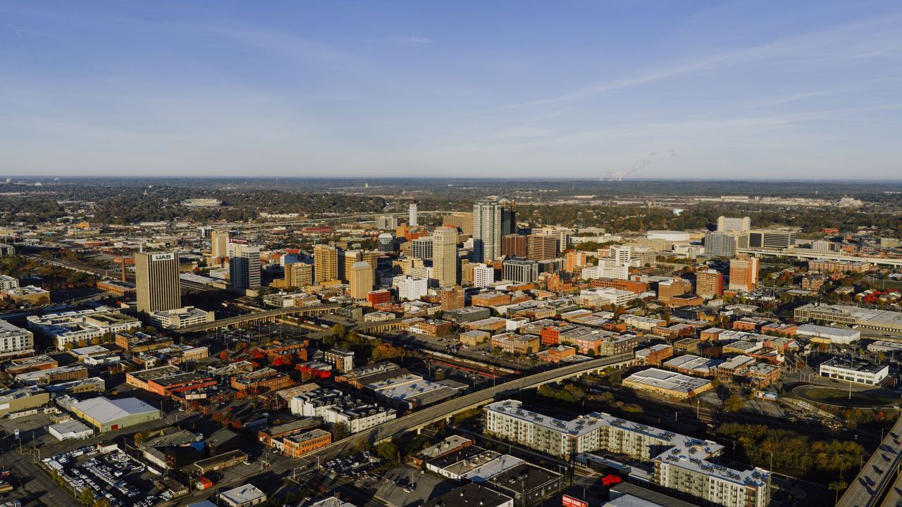 Aerial view of Birmingham, Alabama